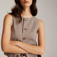 Elegant Plaid Button Vest