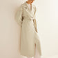 Lapel Pockets Belted Trench Coat