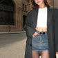 Lapel Button Pockets Blazer