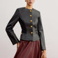 Casual Faux Leather Slim Jacket