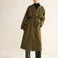Retro Belted Long Trench Coat