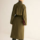 Retro Belted Long Trench Coat