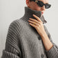 Ribbed Button Knit Long Outerwear