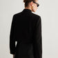 Stand Collar Button Tweed Short Jacket