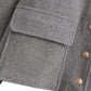 Suede Button Short Polo Jacket
