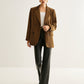 Cotton Corduroy Button Blazer