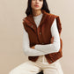 Stand Collar Button Warm Vest