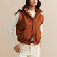 Stand Collar Button Warm Vest