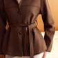 Boheme Belted Suede Polo Jacket
