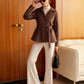 Boheme Belted Suede Polo Jacket