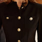 Button Split Slim Jersey Blazer