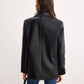 Crocodile PU Leather Button Blazer