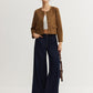 Leisure Button Suede Trench Coat