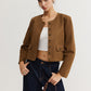 Leisure Button Suede Trench Coat
