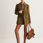 Suede Back-Slit Blazer