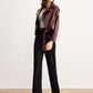 Faux Leather Belted Short Jacket