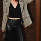 Retro Lapel Button Blazer
