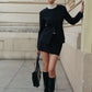 Round Neck Button Down Blazer