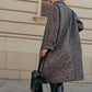 Chevron Pockets Long Coat