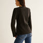 Pleated Button Slim Blazer Without Belt