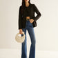 Pleated Button Slim Blazer Without Belt