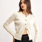 Versatile Metal Button Knit Outerwear
