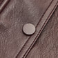 Fleece Lined Faux Leather Zipper Coat