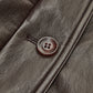 Fleecing PU Leather Belted Jacket