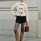 Elegant Faux Fur Short Coat