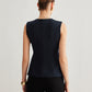Split Button Down Slim Vest