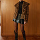 Leopard Printed Faux Fur Warm Coat