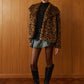 Leopard Printed Faux Fur Warm Coat