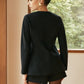 Crew Neck Zipper Blazer