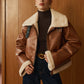 Minky Faux Leather Zipper Jacket