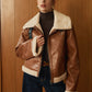 Minky Faux Leather Zipper Jacket