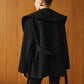 Large Collar Belted Coat