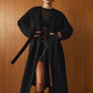 Versatile Belted Warm Coat With Scarf
