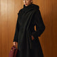 Versatile Belted Warm Coat With Scarf