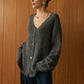 Wool-Blend Metal Button Knit Outerwear
