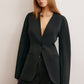 Utility Split Button Cinched Blazer