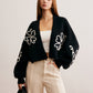 Knit-Floral Short Outerwear
