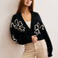 Knit-Floral Short Outerwear