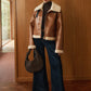 Minky Faux Leather Zipper Jacket