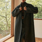 Elegant Wool-Blend Long Coat