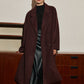 Elegant Wool-Blend Long Coat