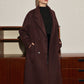 Elegant Wool-Blend Long Coat