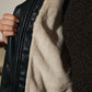 Fleece Lined Faux Leather Zipper Coat