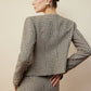 Houndstooth Button Short Blazer