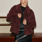 Button Lapel Teddy Jacket