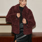 Button Lapel Teddy Jacket